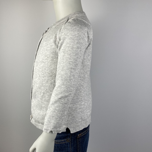 Zara Girl's Summer Collection Knitwear Basic Gray Cardigan size 3-4 T (104 cm) - Picture 3 of 8